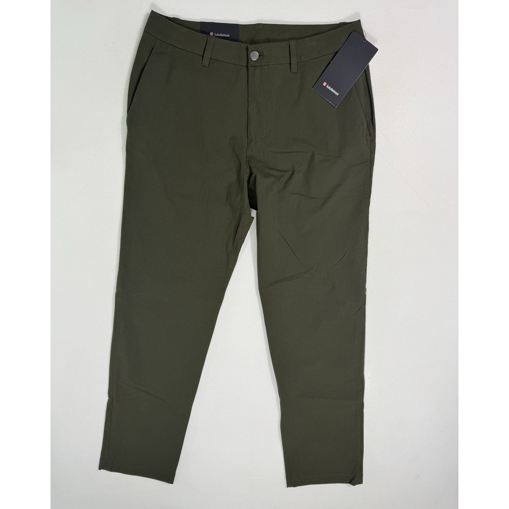 Lululemon Commission Pants Mens 32x32 (32x31) NWT Green Warpstreme Chino M5AX5S